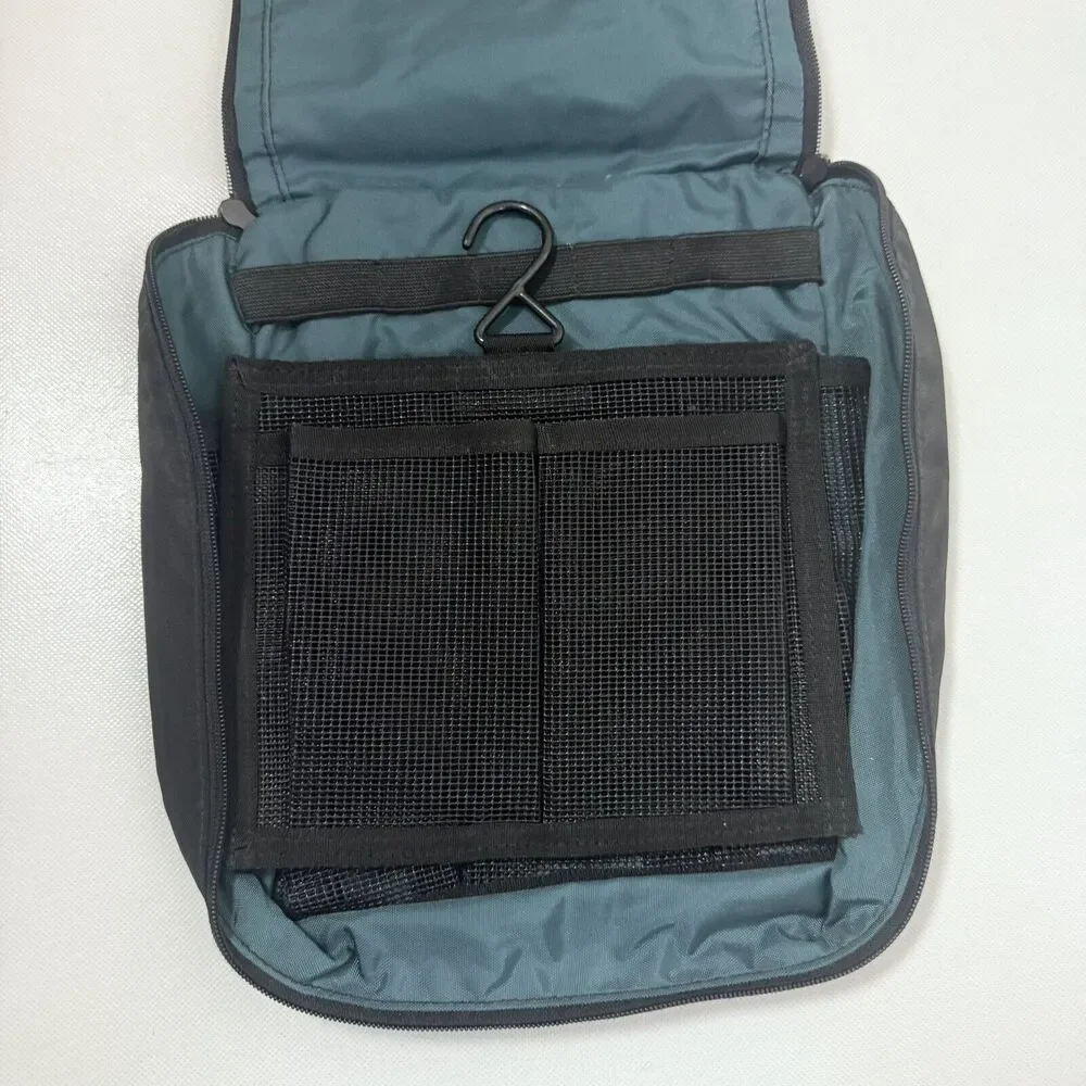 LL Bean Bag Personal Organizer Toiletry Black Green Travel Men Unisex Gorpcore